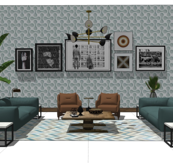 精品客厅设计家具模型 (39)